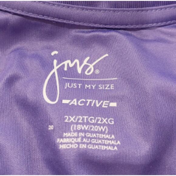 New Just My Size Purple Tee Size 2X - Picture 3 of 3